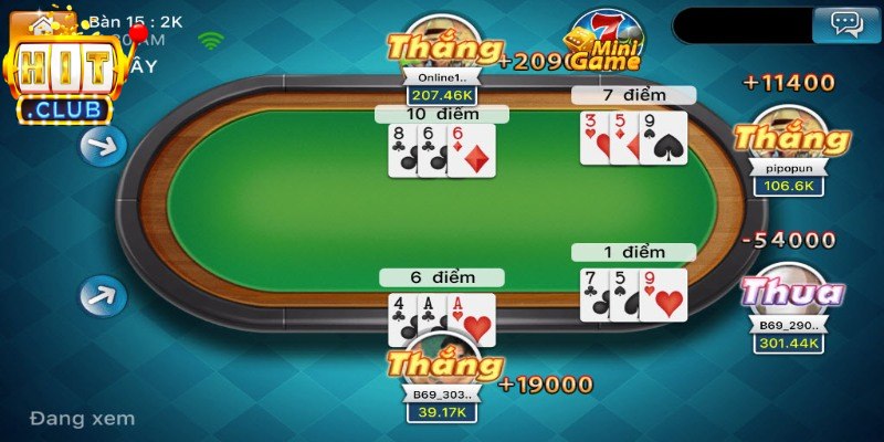 Chơi Bài 3 Cây Online Hướng Dẫn Từ Cơ Bản Đến Nâng Cao 3 Cách thức tính điểm khi chơi bài 3 cây online tại Hitclub