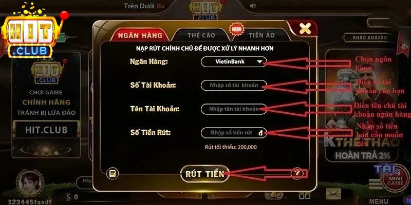 Nạp Tiền Hitclub - Các Phương Thức Nạp Tiền Phổ Biến Nhất 3 Nạp tiền Hitclub thông qua ngân hàng được ưu tiên hàng đầu